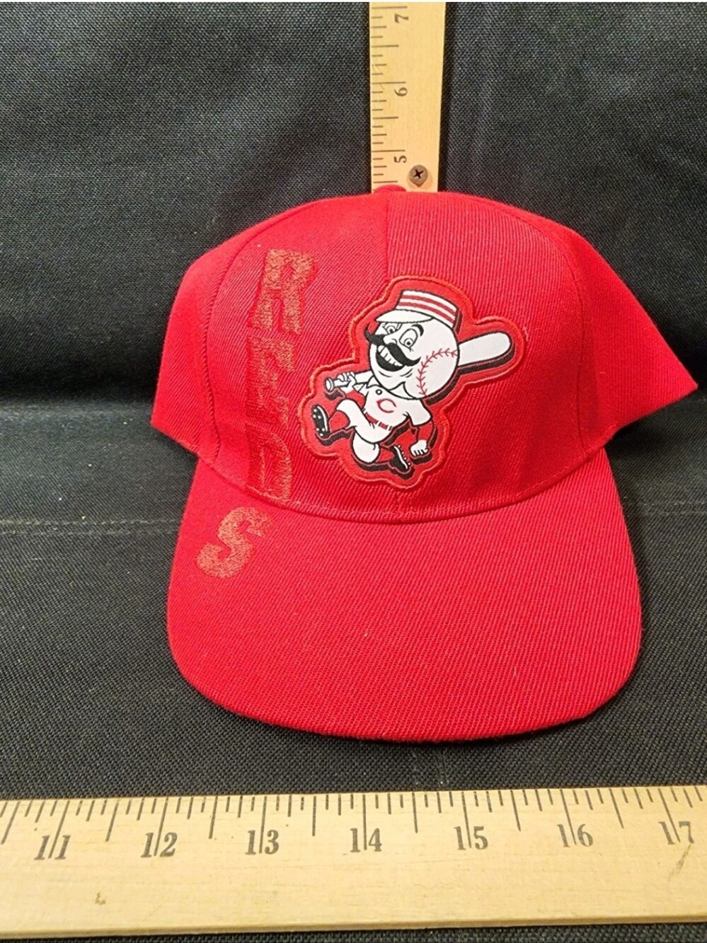Cincinnati Reds Strapback Baseball Hat Mr. Red Hoxworth "Reds Fans Saves Lives"